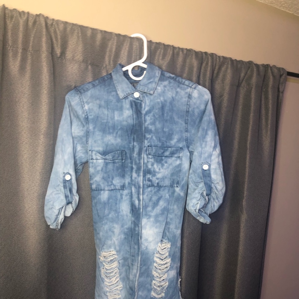 Jean jacket cover up.